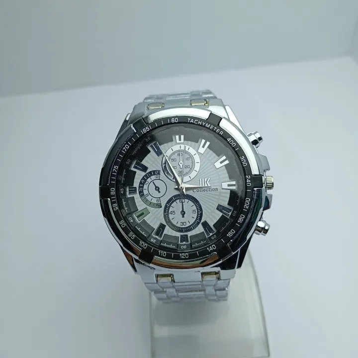 Chronograph Design White Dial Fancy Watch For Men Waterproof Analog Quartz - Image 3