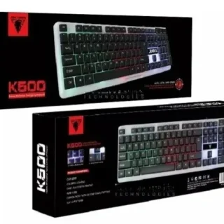 K500 USB Wired Suspended Keycap Gaming Keyboard – RGB Backlit, Ergonomic Design for PC, Laptop & Desktop Gaming Setup