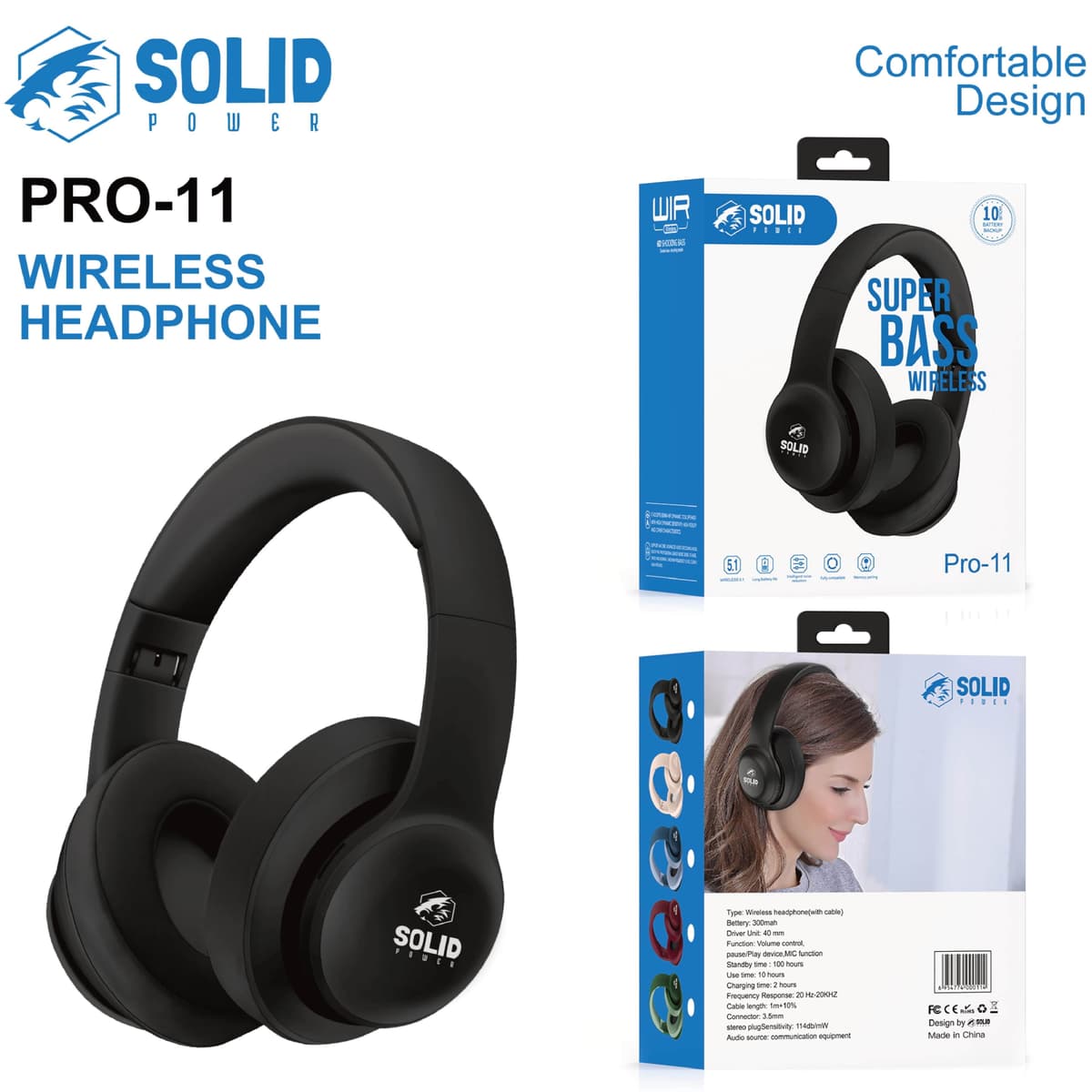 SOLID POWER RGB Wireless Headphone (PRO-12) - Image 8
