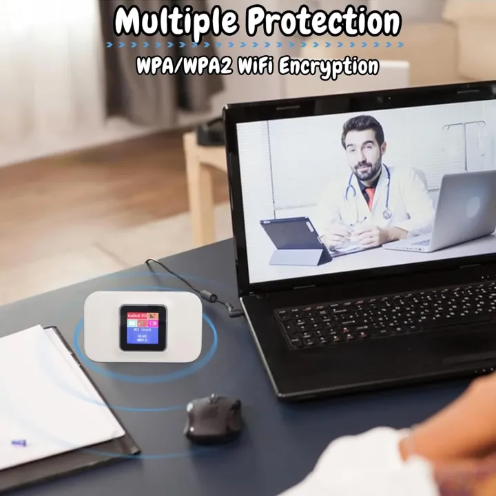 Portable WiFi, 300Mbps 4g LTE Mobile Hotspot, Hotspot Device with Sim Card Slot, Portable WiFi Hotspot for Travel, Mini Smart Pocket Router Built in 3000mah Lithium Battery - Image 5