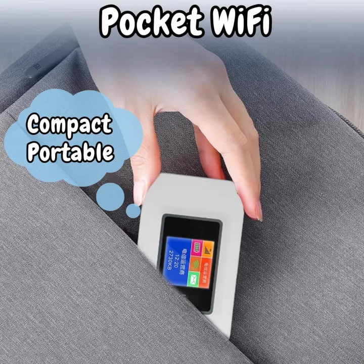 Portable WiFi, 300Mbps 4g LTE Mobile Hotspot, Hotspot Device with Sim Card Slot, Portable WiFi Hotspot for Travel, Mini Smart Pocket Router Built in 3000mah Lithium Battery - Image 6