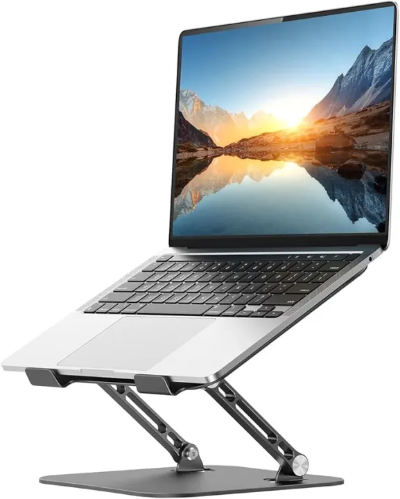 Aluminum Alloy Metal Adjustable Laptop Stand for 10 to 17 Inches Macbook/Laptops/Tab - Image 4