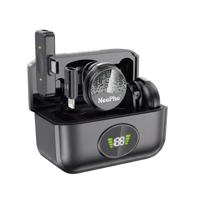 Neepho NP59 Wireless Microphone Noise Reduction Collar Clip Mic - Image 2