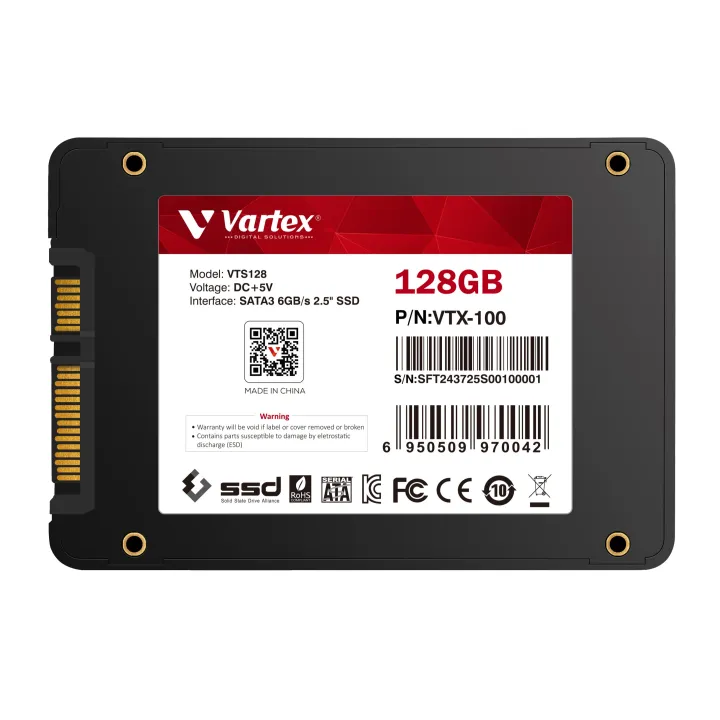 Vartex 128GB Pro SSD - 2.5" SATA III 6Gb/s, TLC 3D NAND, High-Speed Storage for Laptops, Desktops, and All-in-One PCs (Copy)