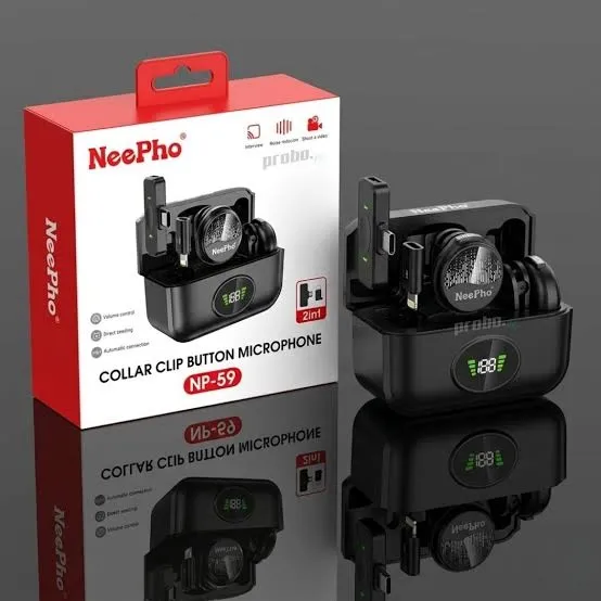 Neepho NP59 Wireless Microphone Noise Reduction Collar Clip Mic